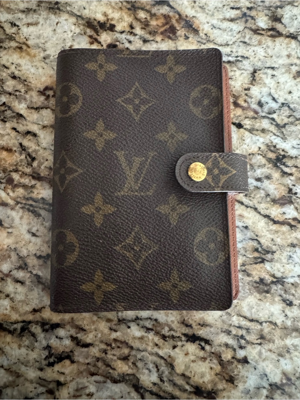 Louis Vuitton Monogram Canvas Notebook Cover - Brown/Gold